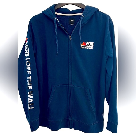 Vans Other - Vans Oversized Zip Up Logo Hoodie EUC M